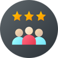 a group of people with stars