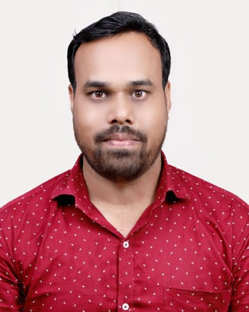 a man in a red shirt
