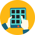 a hand holding a tablet